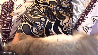 French good slut, getting her ass & pussy broken, dressed in satin lingerie, stockings and hi