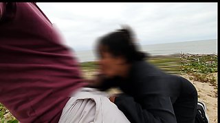 Anal Day at the Beach with Horny Voyers