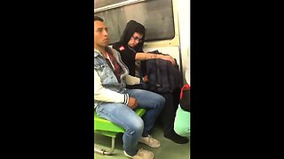 Twink Jerks Off in a Train During Travel