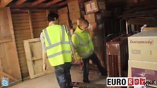 Cock Sucking Orgy In Warehouse - Aaron Aurora, Aiden Jason amp Skye Romeo