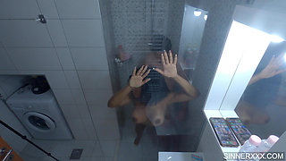 Big Booty Ebony Fucked Hard in Shower - Kiki Minaj