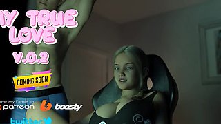 Part 1: My True Love - Petite Blonde with Big Boobs Gangbang in Bikini - LoveSkySan69