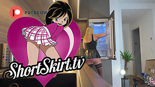 Two Hot Beautiful Amazingly Sexy Girls Do a Try on Haul for Daring Lingerie and Short Skirts
