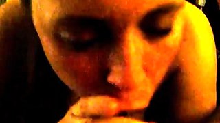 Extreme amateur pov blowjob with brunette babe