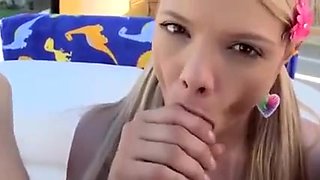 J15 Amateur Blonde Chick Outdoor Blowjob