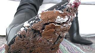 Smoking Mistress and Delicious Dessert From Boot Soles, POV Clip, Lady Victoria Valente