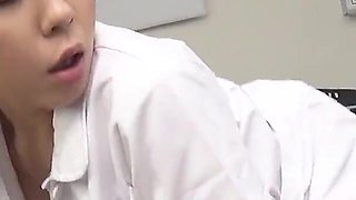 Japanese Nurse Blows and Rides Her Doctor Big Dick in the Hospital