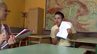 The Teacher Makes Home Visits to Punish His Students with the Hard Cock