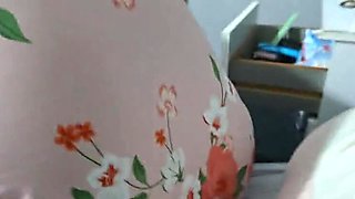 Step Mom Mini Dress No Panties Handjob For Step Son Big Dick