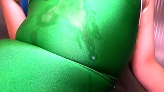 Genki Idol Clothing ****《Green Piping School Swimsuit》