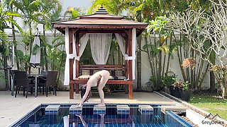 Nude Yoga: Balance Practice Workout - Grey Desire