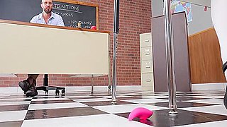 Clout Chasing Slut Gets Caught Playing With Her Pussy In Detention 17 Min