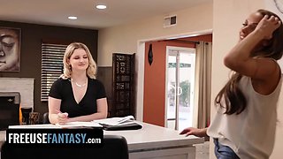 Step mummy & step daughter Pristine Edge & eliza eves get free-for-all used on new years eve - freeuse wish