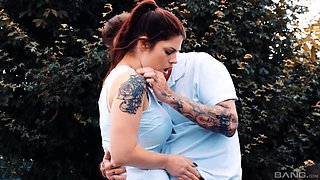 Sexy Buxom Redhead MILF Laura Lion Indulges In Wild Outdoor Sex With Her Tennis Coach