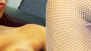 4 sluts with amazing tits have hardcore fuck on the sofa