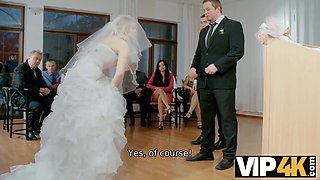 Kristy waterfall gets caught on camera getting naughty in public with her wedding dress on display