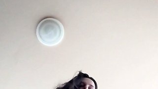 Busty brunette anal solo masturbation