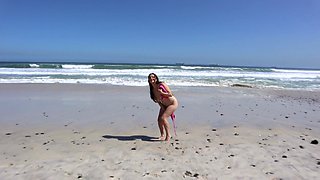 Stripping and Frolicking on the Beach