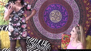 Teen Baby Kxtten is SPANKED and FUCKED by stepmom Nicole Du Papillon