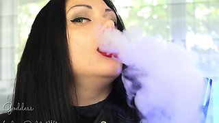 Cum to My Big Burgundy Seduction and Big Hookah Smoke