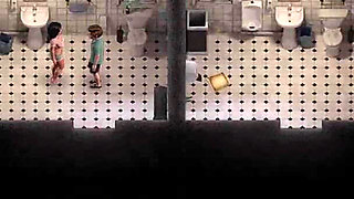 Fucking in the Restaurant Bathroom in Secret