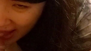 Asian Girl Shown Wardrobe and Then Sucks Black Cock