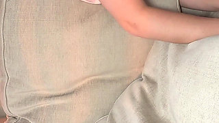 Curvy Girl in Shiny Nylons Gets Pantyhose Destroyed - Hot Cum on Ass, Projectfundiary