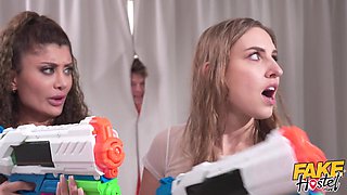 Faux Hostel - Marina Maya and Jayla De Angelis in Supah Drizzle Off threeway with ginormous fuck-stick