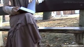 Hot MILF Charlotta Phillip Swallows Cum in Public - Czech Streets POV Blowjob