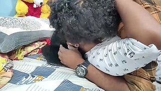 Hot Indian Step Sister Lip Lock in Bedroom - Romantic Kissing Close-Up