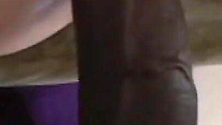 Lisa Marie's Pussy Lips Hang Down On The Black Dick That Is Fucking Her