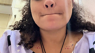 Gassy Milk-intolerant Girl on the Toilet and Farting