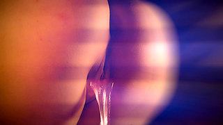 Young Artist Performing Slowmotion Body Art - She Drips Slime on Her Soft Pussy and Amazing Ass