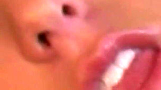 Sensual Lady Cum in Mouth Play After Steamy Bisexual Threesome with Vigorous BBC Satisfaction Rod.