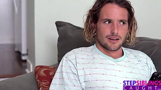Step Sis Catches Us Fucking - Jewelz Blu & Lily Larimar Hardcore Blowjob & Facial