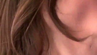 Brunette Amber Rayne fucking a big black cock with her ass