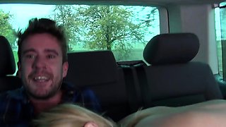 Russian long-legged girl was fucked on the backseat