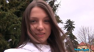 Publicagent - teen college beauty with narrow small figure experiences her very first meaty cock in motel room