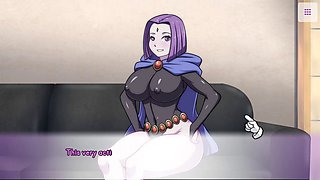 Futanari cartoon scene with Loveskysan69real in a sexy dress
