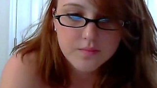 Chubby Glasses Girl on Webcam