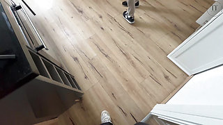 Apartment viewing escalates part 1 - My landlord inseminates my hairy cunt