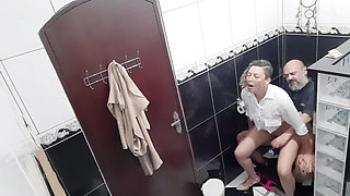 A Lesbian Agreed to Suck and Fuck for Money in the Coffee Shop Bathroom.