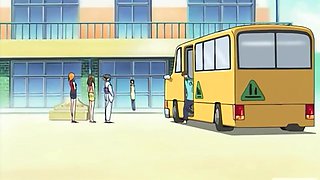 Hentai red-haired teen fucked hard by a dark ugly bus driver