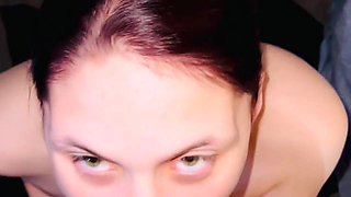 Horny White Slut Sucking and Fucking a Stranger