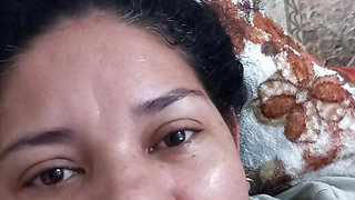 Beautiful girlfriend sucking deep throat latina