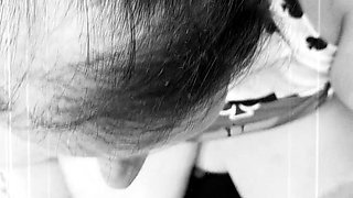 The Pictures Black and White She Sucks That Cock with All Her Fucking Might Cum Guzzler