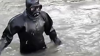 Extreme fetish latex play