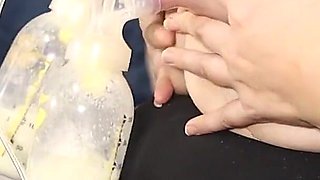 Breast Milk Pumping From the Side