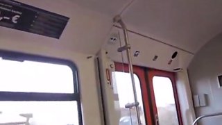 Girl nude in public train
