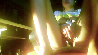 The Camera Under the Table Captured a Beautiful Woman at Home Alone and Watching a Porn Movie